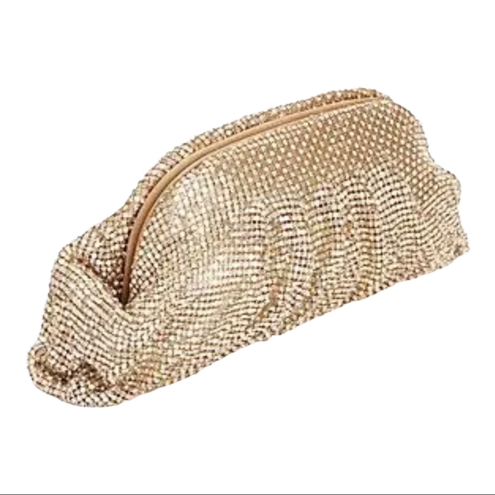 Vince Camuto Nisha Clutch Gold Crystal Glitz